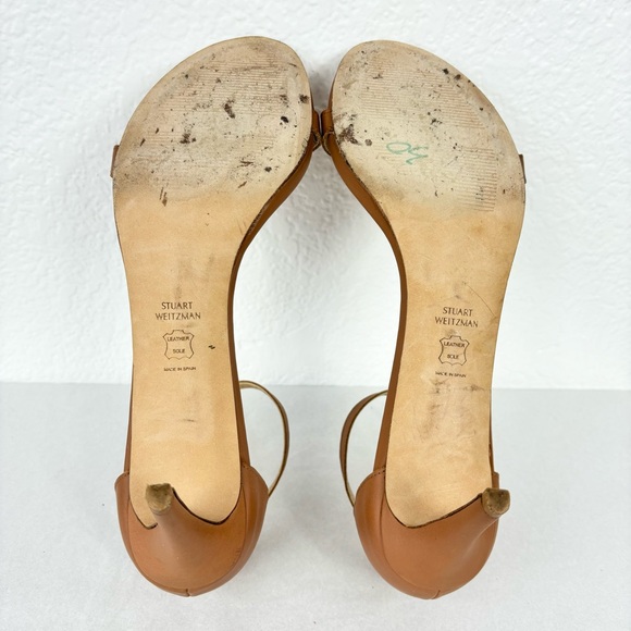{Stuart Weitzman} Nunaked Mid Heel Ankle Strap Sandal, Size 12 - Picture 10 of 11